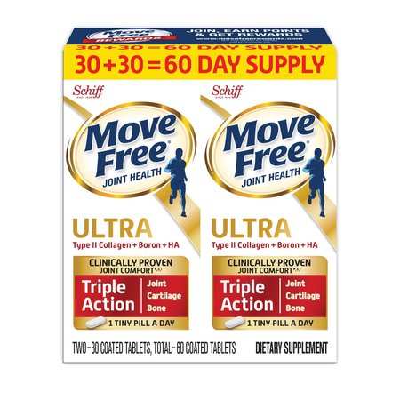 MOVE FREE Ultra Triple Action with UCII, 60 Tablets, PK 2 20525-95603